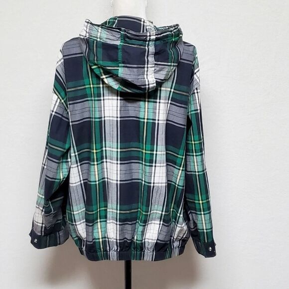 LAUREN Ralph Lauren Plaid Full-zip Drawstring Hooded Elastic Waistband Jacket M - Picture 9 of 16